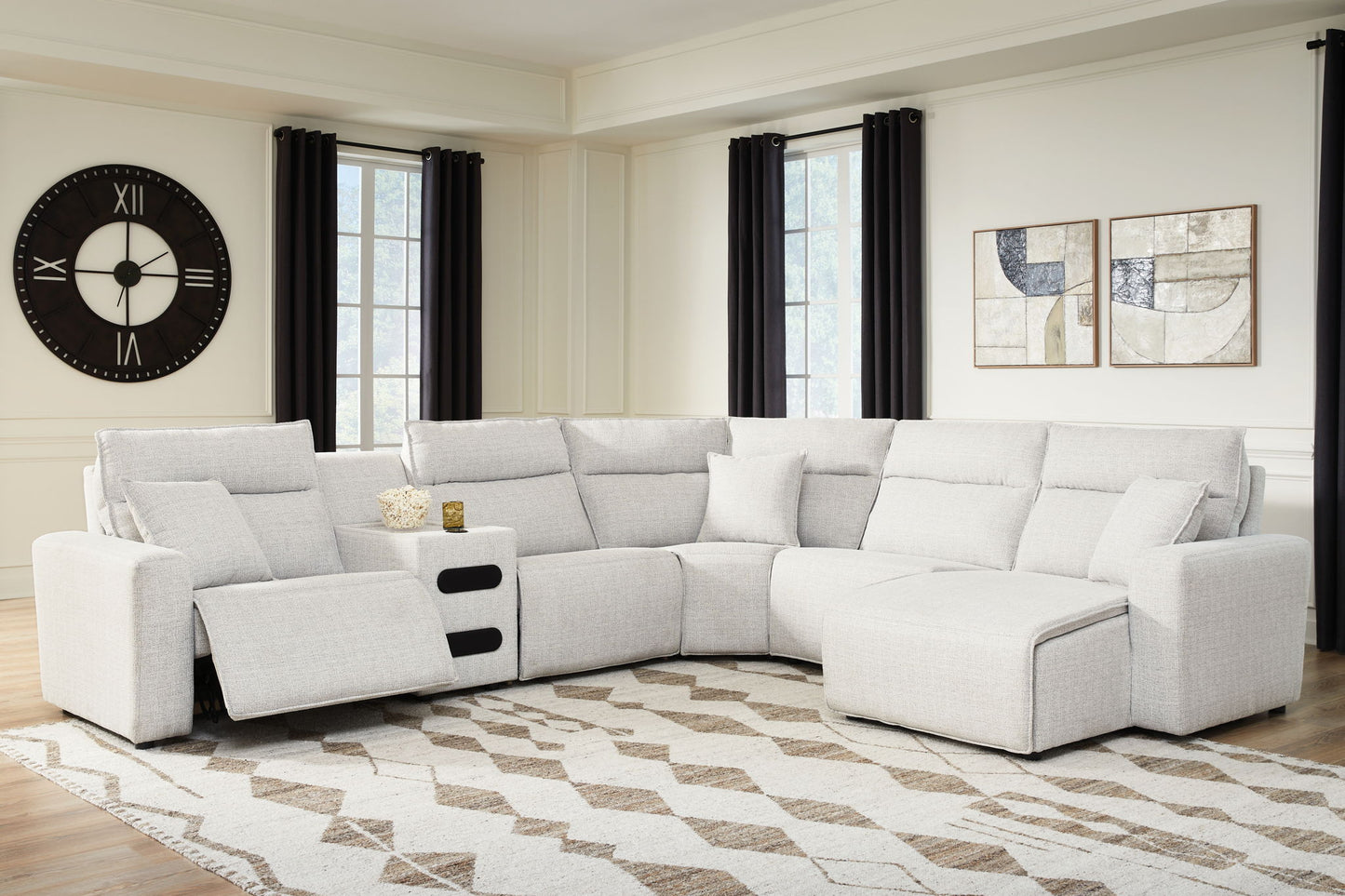 Modmax II - Reclining Sectional - Stone - Hornell Furniture Outlet