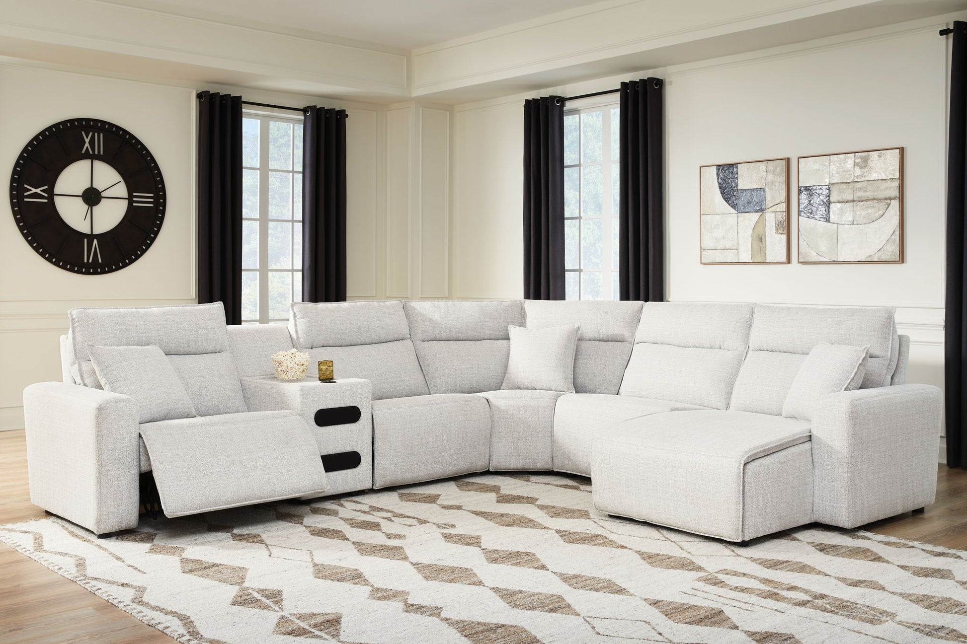 Modmax II - Reclining Sectional - Stone - Hornell Furniture Outlet
