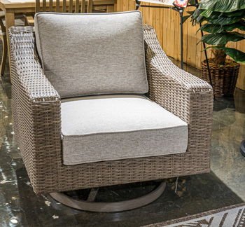 Laguna Heights - Beige - Swivel Lounge With Cushion - Hornell Furniture Outlet