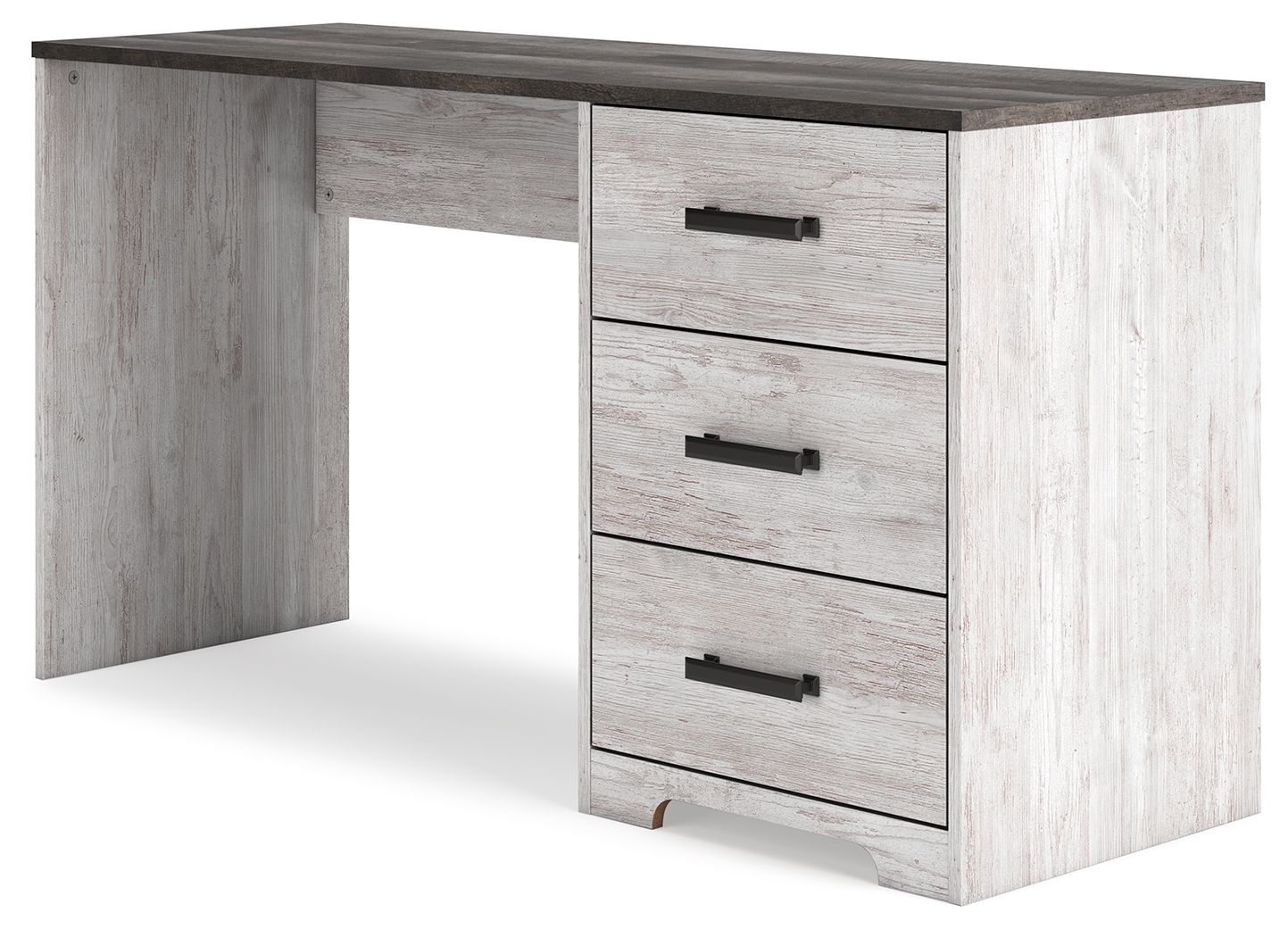 Shawburn - White / Dark Charcoal Gray - Home Office Desk - Hornell Furniture Outlet