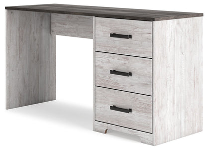Shawburn - White / Dark Charcoal Gray - Home Office Desk - Hornell Furniture Outlet