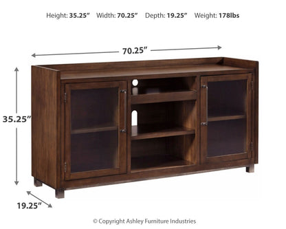 Starmore - Brown - XL TV Stand w/Fireplace Option - Hornell Furniture Outlet