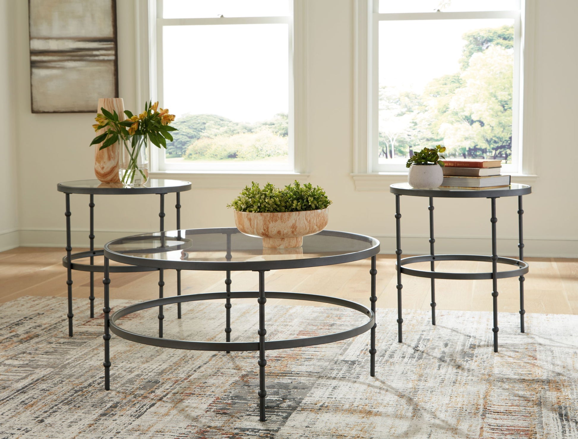 Kellyco - Gunmetal - Occasional Table Set (Set of 3) - Hornell Furniture Outlet