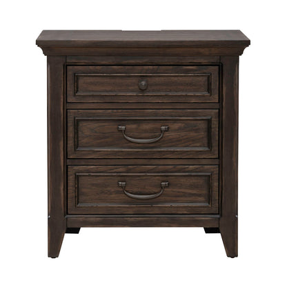 Paradise Valley - Nightstand With Charging Station - Dark Brown - Hornell Furniture Outlet