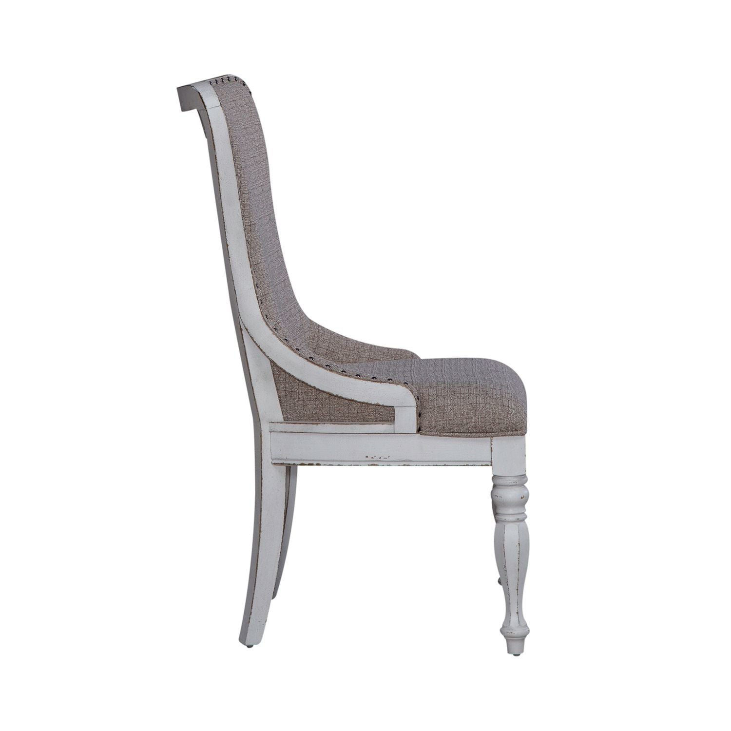 Magnolia Manor - Upholstered Wing Back Side Chair (RTA) - White - Hornell Furniture Outlet