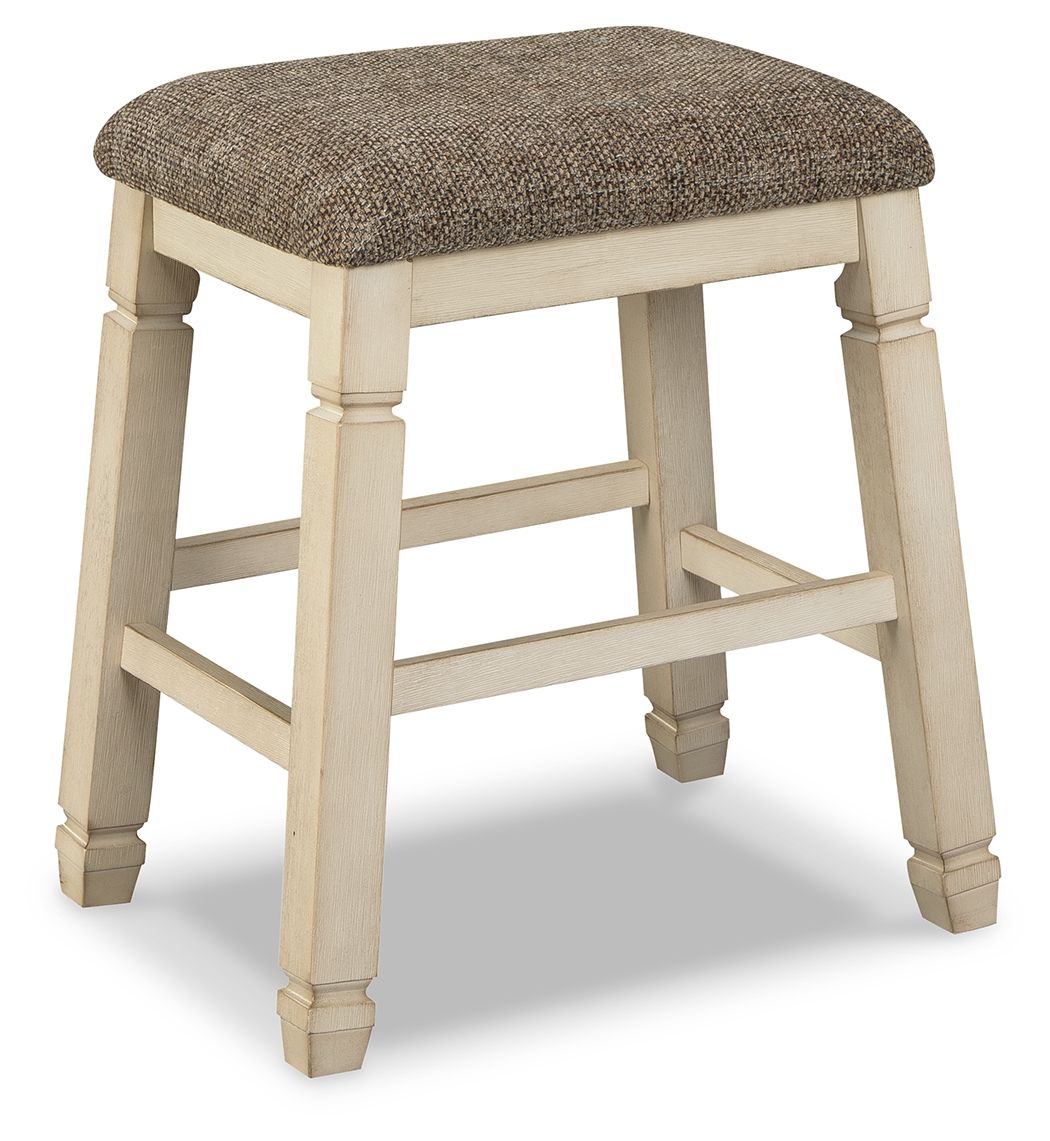 Bolanburg - Upholstered Stool (Set of 2) - Beige - Hornell Furniture Outlet