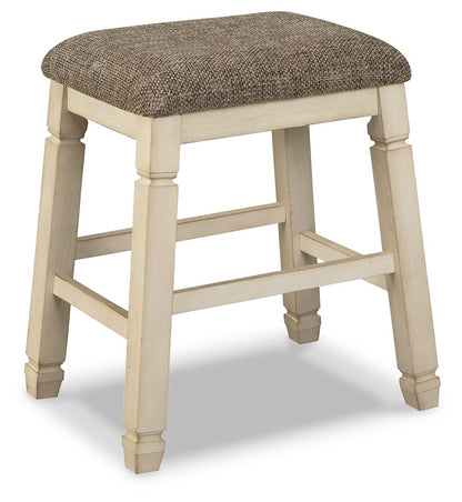 Bolanburg - Upholstered Stool (Set of 2) - Beige - Hornell Furniture Outlet