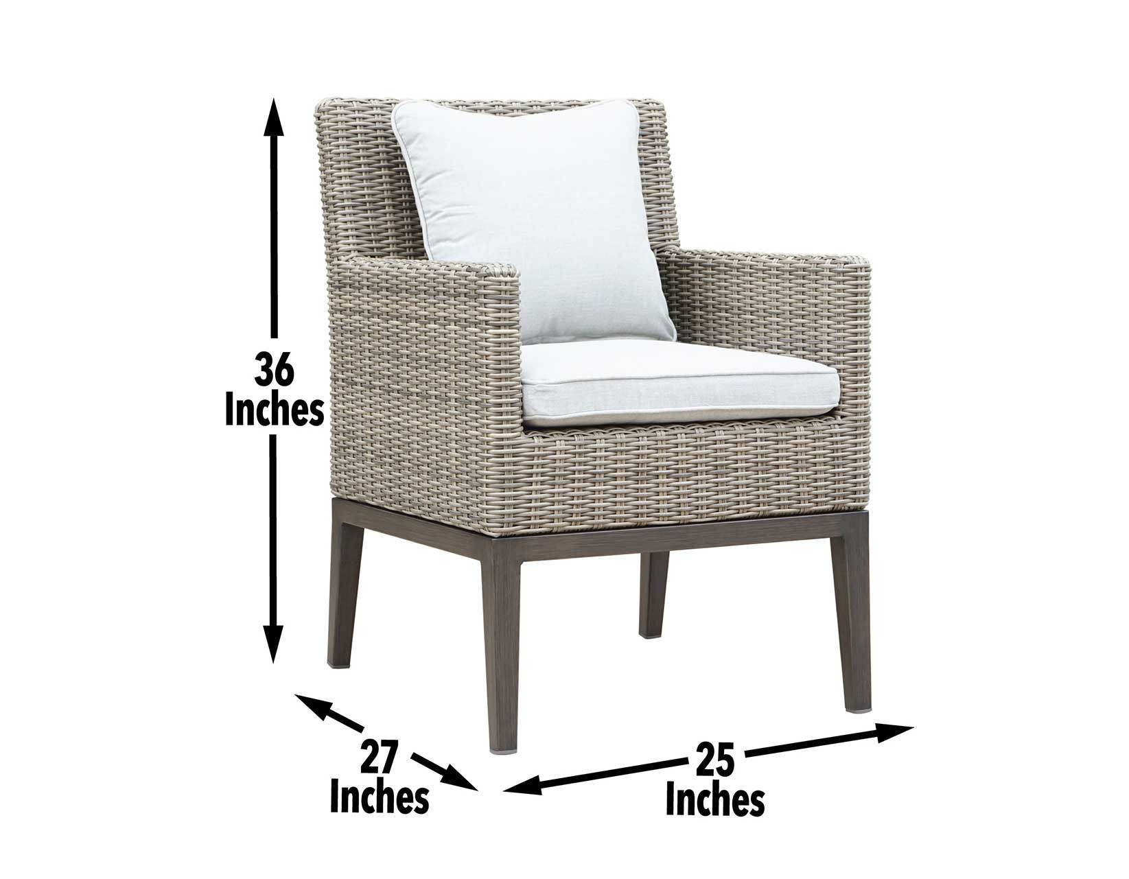 Marina - Patio Arm Chair (Set of 2) - Brown Light - Hornell Furniture Outlet