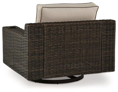 Coastline Bay - Brown - Swivel Lounge W/ Cushion - Hornell Furniture Outlet
