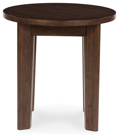 Korestone 2 - Dark Brown - Round End Table - Hornell Furniture Outlet