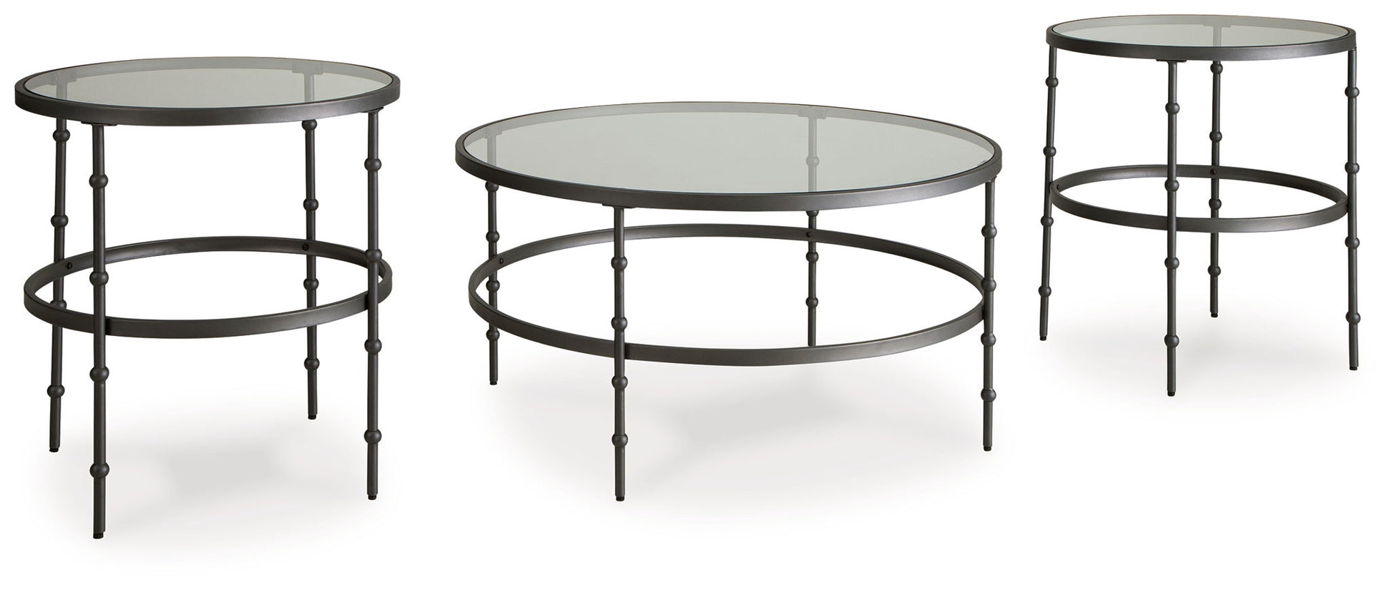 Kellyco - Gunmetal - Occasional Table Set (Set of 3) - Hornell Furniture Outlet