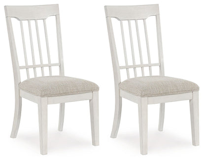 Shaybrock - Antique White / Brown - Dining Upholstered Side Chair (Set of 2) - Hornell Furniture Outlet