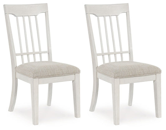 Shaybrock - Antique White / Brown - Dining Upholstered Side Chair (Set of 2) - Hornell Furniture Outlet