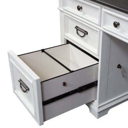 Allyson Park - L Shaped Desk With Hutch - White - Hornell Furniture Outlet