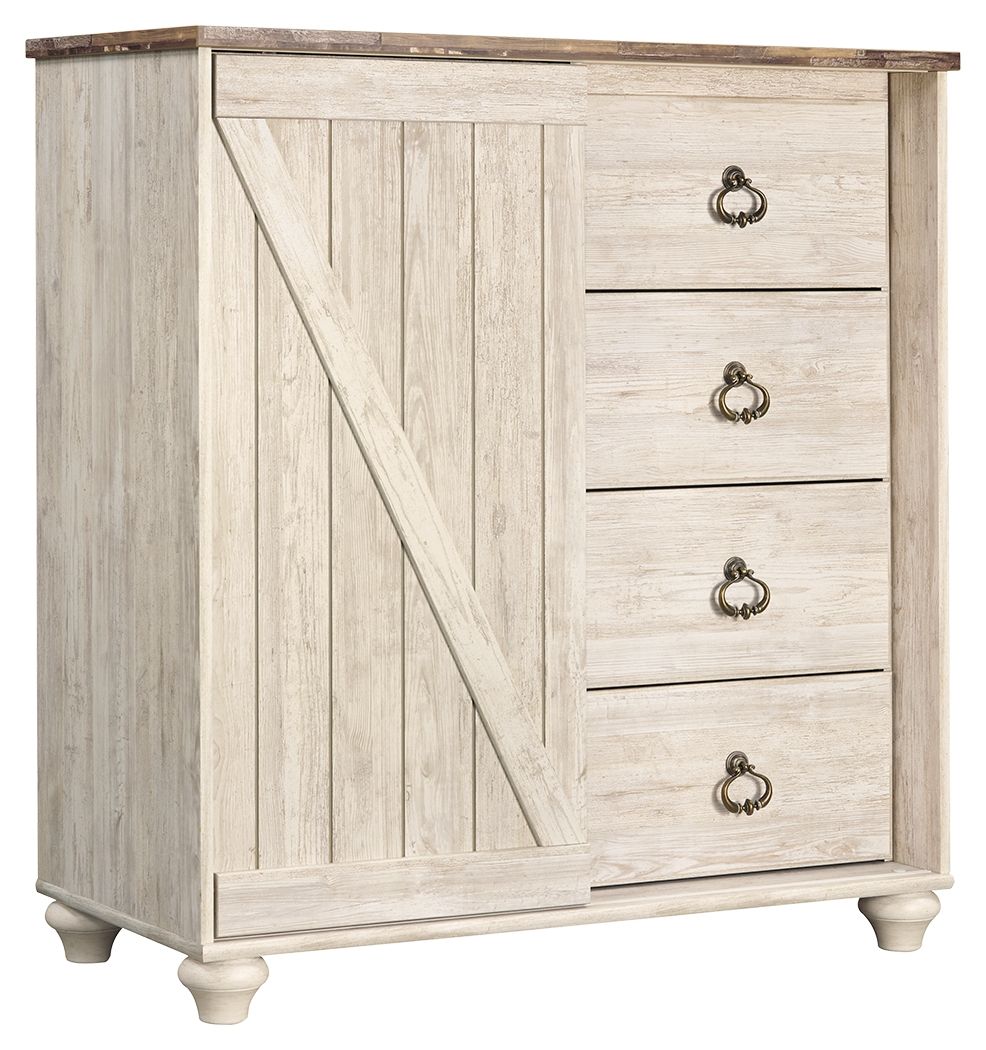 Willowton - Whitewash - Dressing Chest - Hornell Furniture Outlet