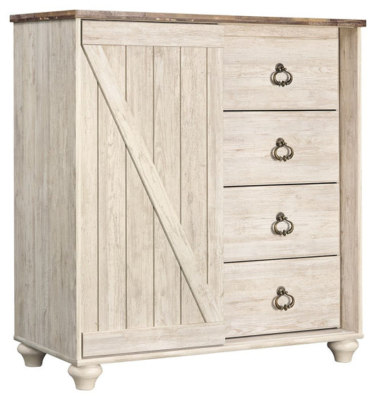 Willowton - Whitewash - Dressing Chest - Hornell Furniture Outlet