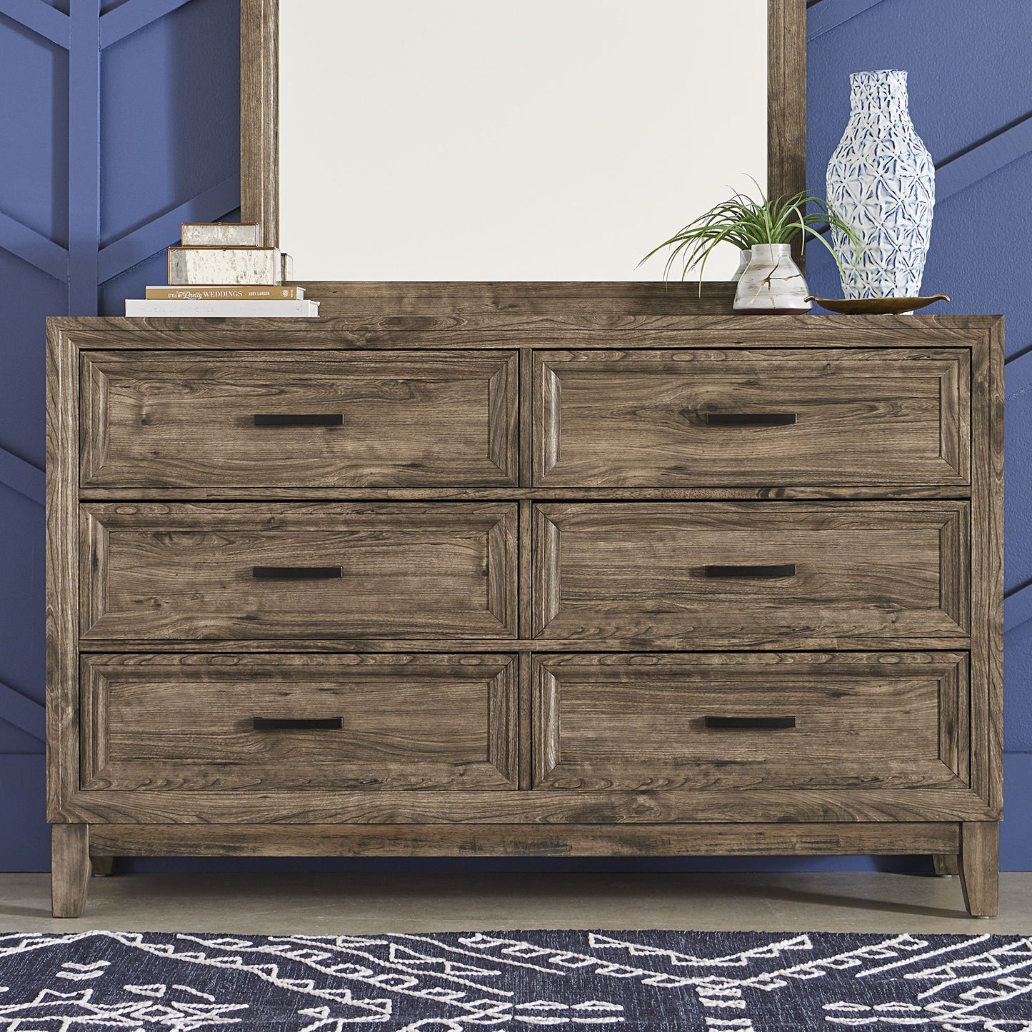 Ridgecrest - 6 Drawer Dresser - Light Brown - Hornell Furniture Outlet