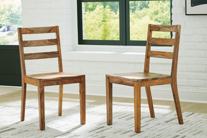 Dressonni - Brown - Dining Room Side Chair (Set of 2) - Hornell Furniture Outlet