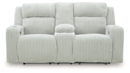 Forest Lake - Power Reclining Loveseat With Console / Adj Headrest - Hornell Furniture Outlet