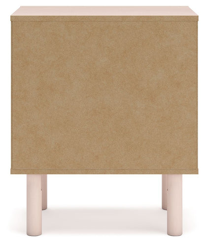 Wistenpine - Blush - One Drawer Night Stand - Hornell Furniture Outlet