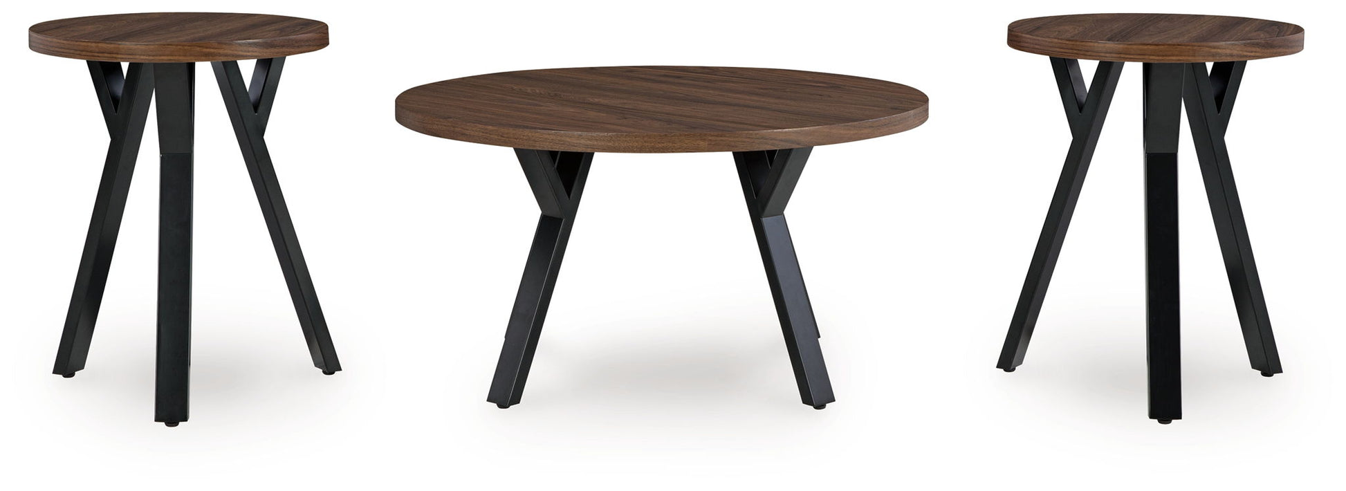 Elbrynn - Brown / Black - Occasional Table Set (Set of 3) - Hornell Furniture Outlet