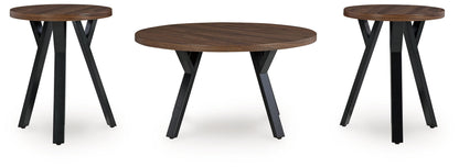 Elbrynn - Brown / Black - Occasional Table Set (Set of 3) - Hornell Furniture Outlet