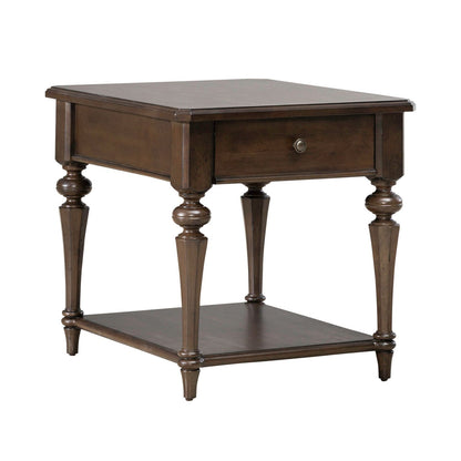Arden Road - Drawer End Table - Satin Cherry - Hornell Furniture Outlet