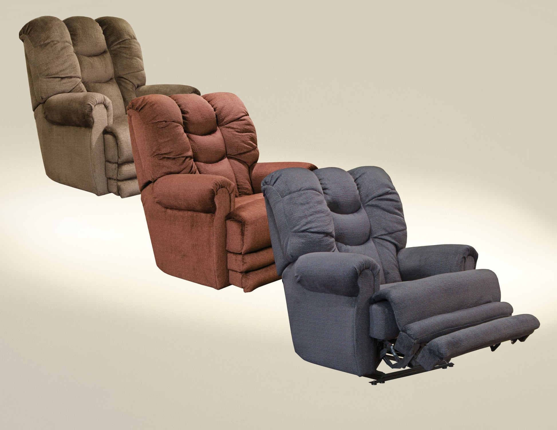 Malone - Power Lay Flat Recliner With Extended Ottoman - Hornell Furniture Outlet