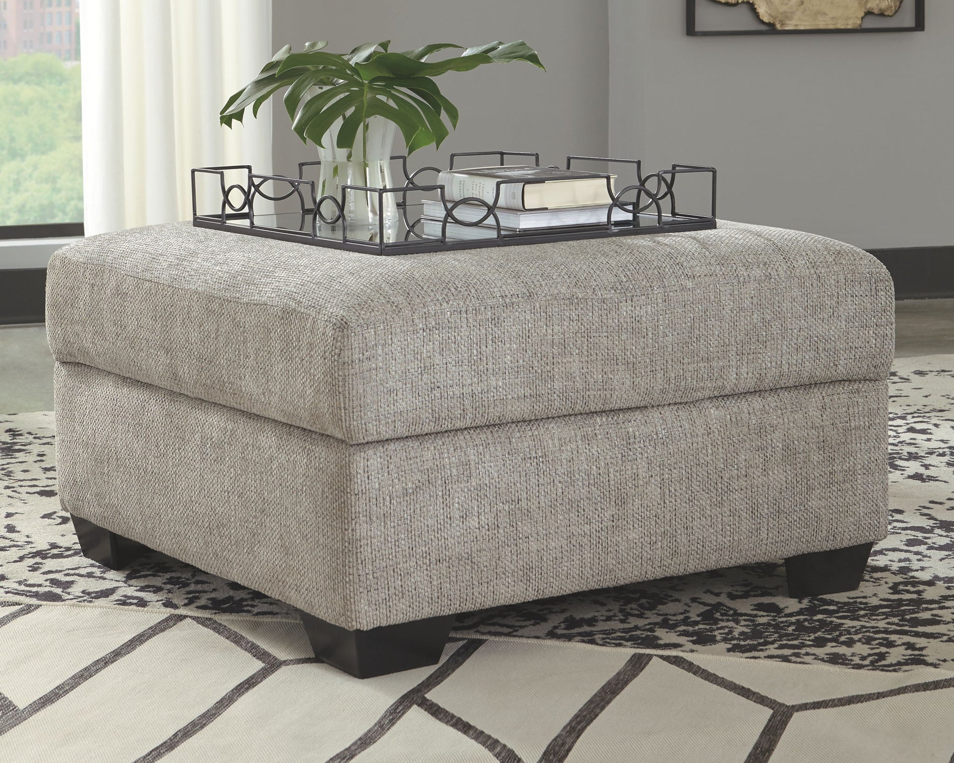 Megginson - Storm - Ottoman With Storage - Hornell Furniture Outlet