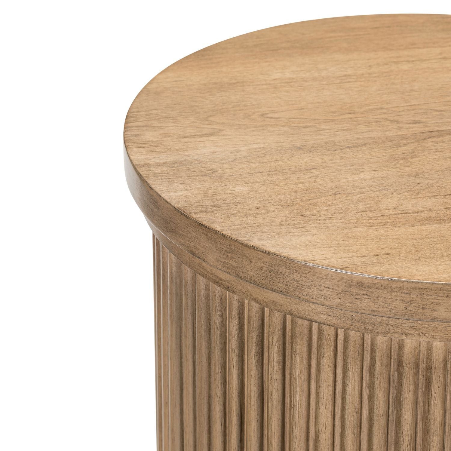 Haven Hills - Round Chairside Table - Camel Beige - Hornell Furniture Outlet