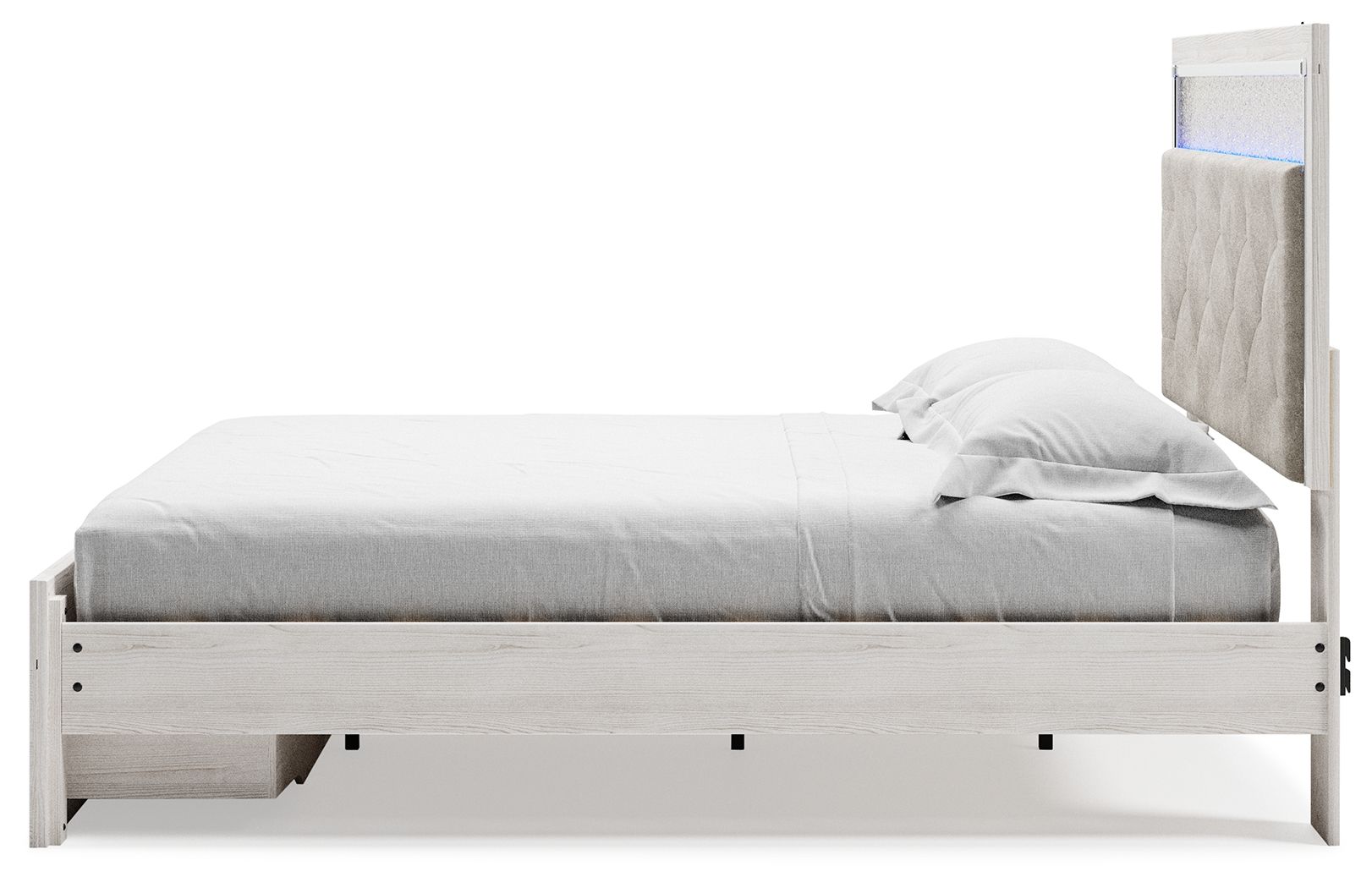 Altyra - White - King Upholstered Storage Bed - Hornell Furniture Outlet