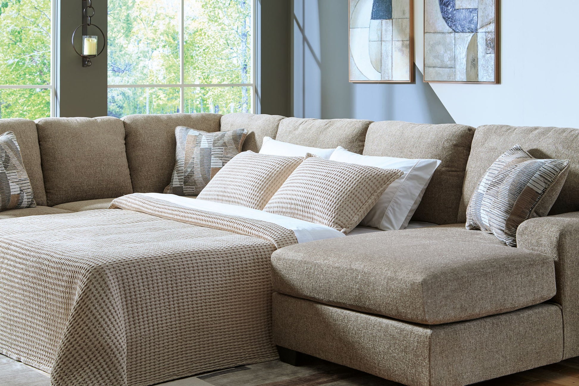 Newellen - Sectional - Hornell Furniture Outlet