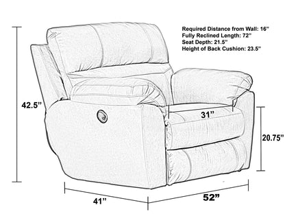 Costa - Lay Flat Recliner - Hornell Furniture Outlet