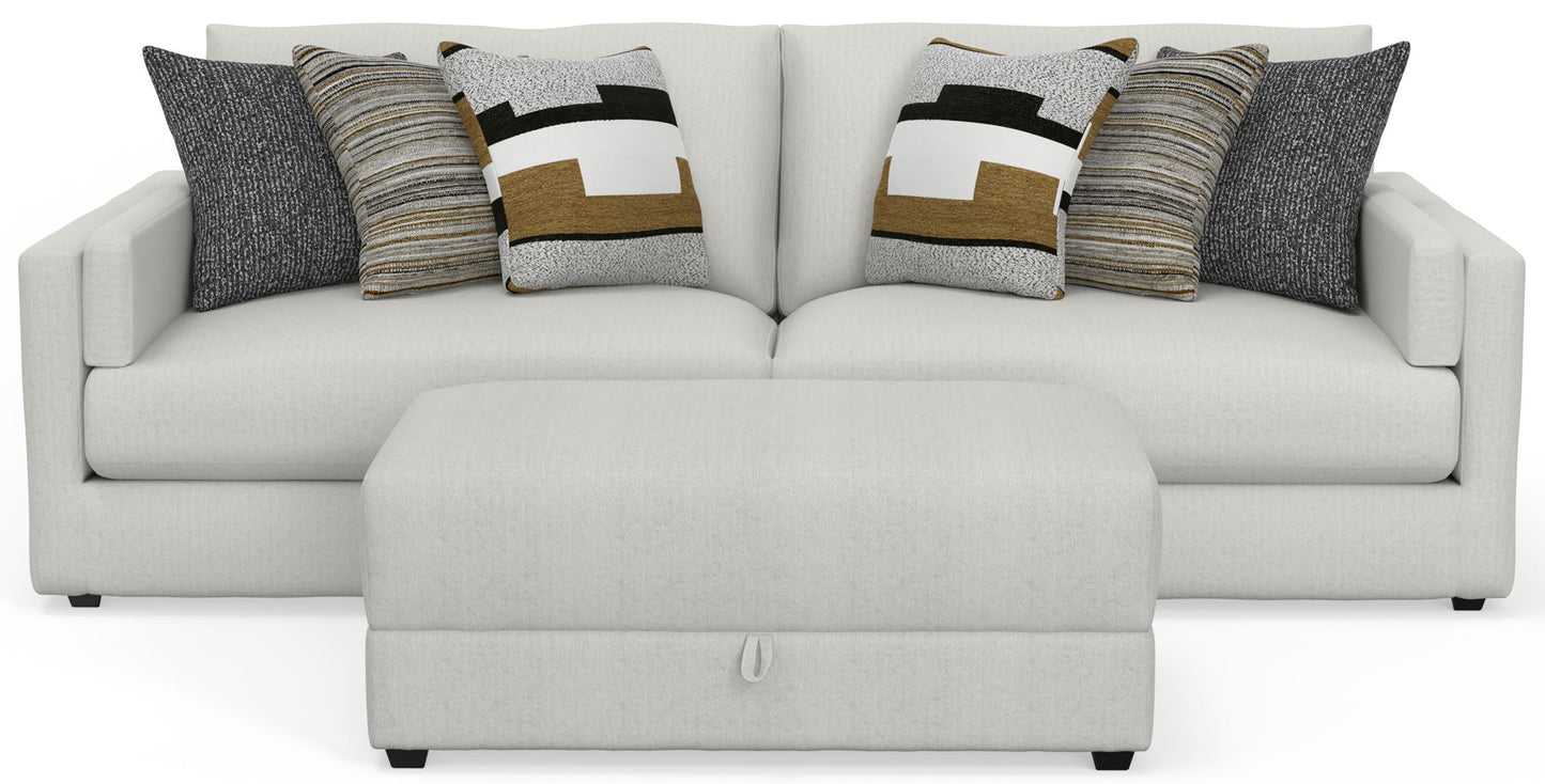 Trevor - Extra Deep Oversized Sofa With Included Storage Cocktail Ottoman - Hornell Furniture Outlet