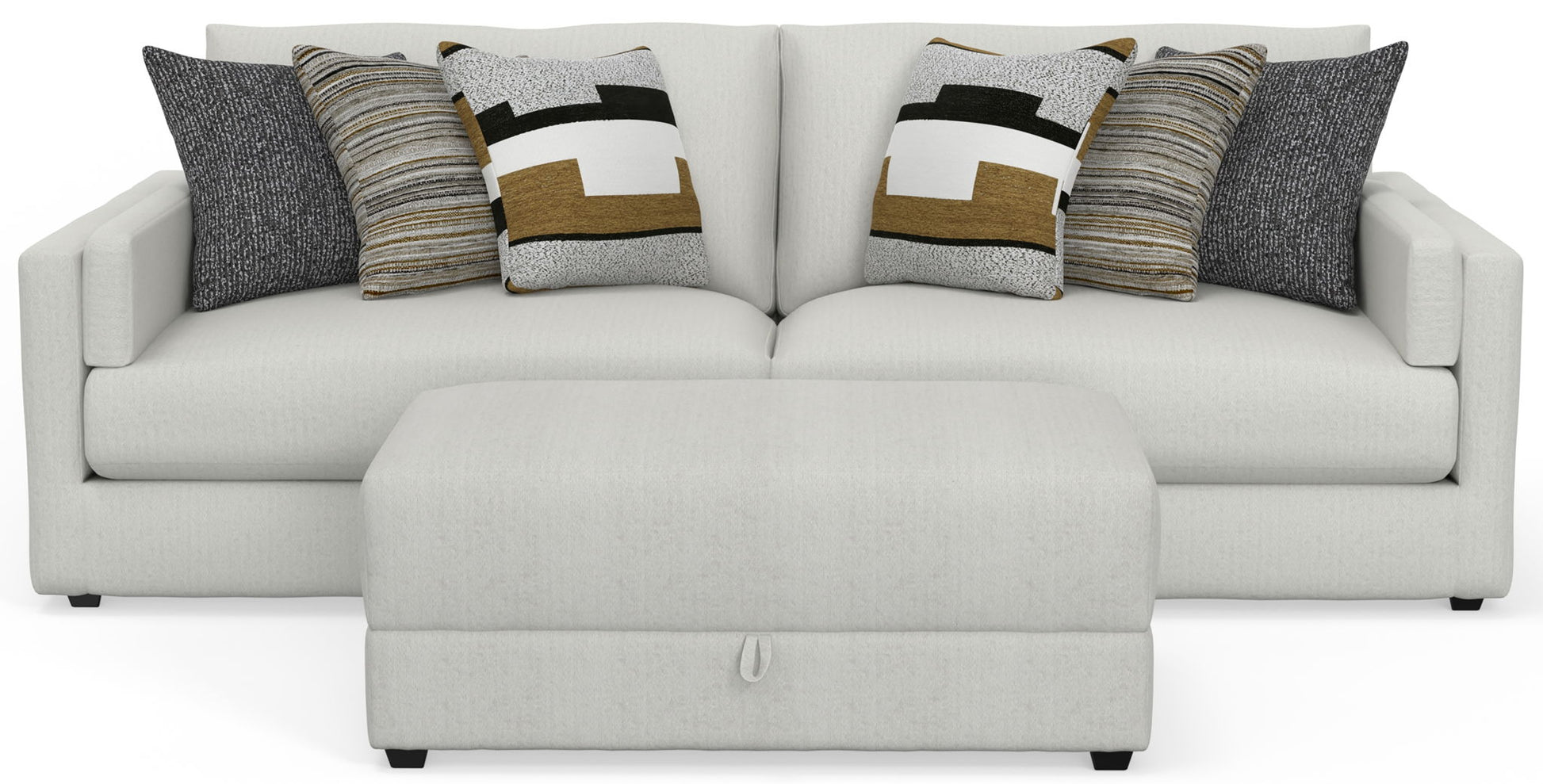 Trevor - Extra Deep Oversized Sofa With Included Storage Cocktail Ottoman - Hornell Furniture Outlet