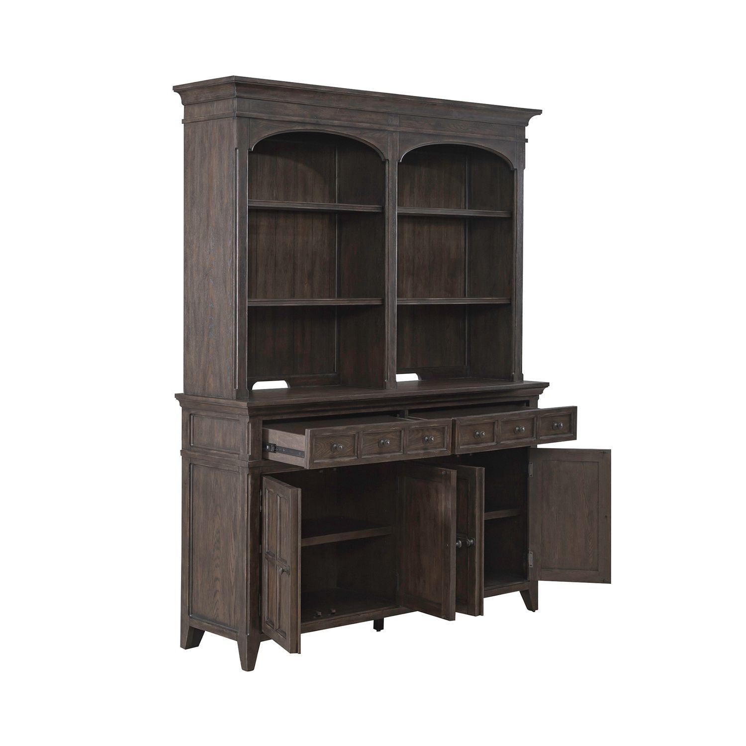 Paradise Valley - Hutch & Buffet - Dark Brown - Hornell Furniture Outlet
