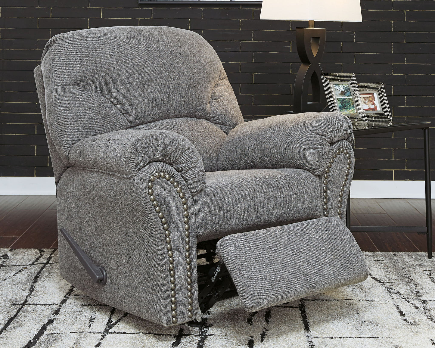 Allmaxx - Rocker Recliner - Pewter - Hornell Furniture Outlet