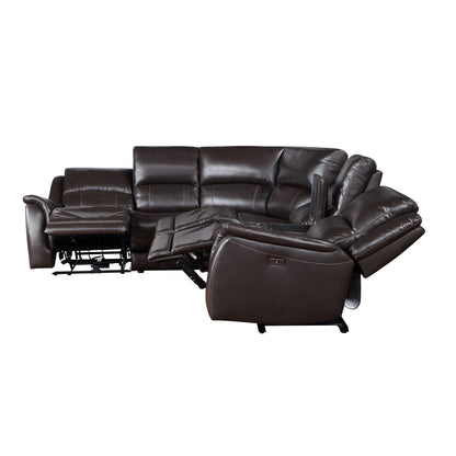 Alexandria - Leather Power Sectional - Hornell Furniture Outlet