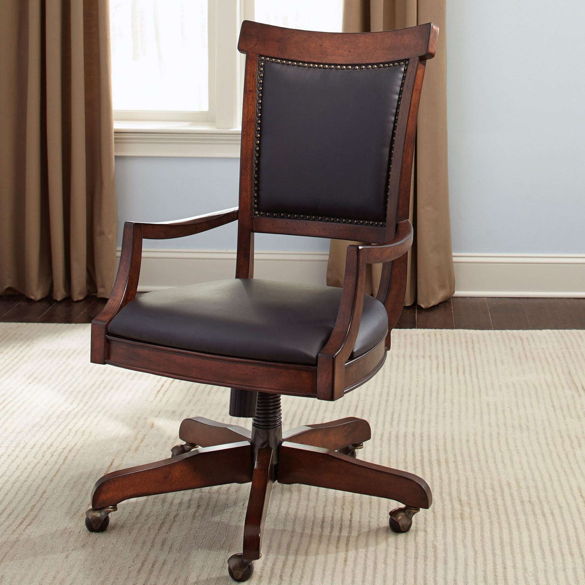 Brayton Manor - Jr Executive Desk Chair - Dark Brown - Hornell Furniture Outlet