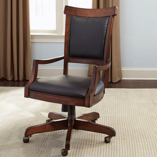 Brayton Manor - Jr Executive Desk Chair - Dark Brown - Hornell Furniture Outlet