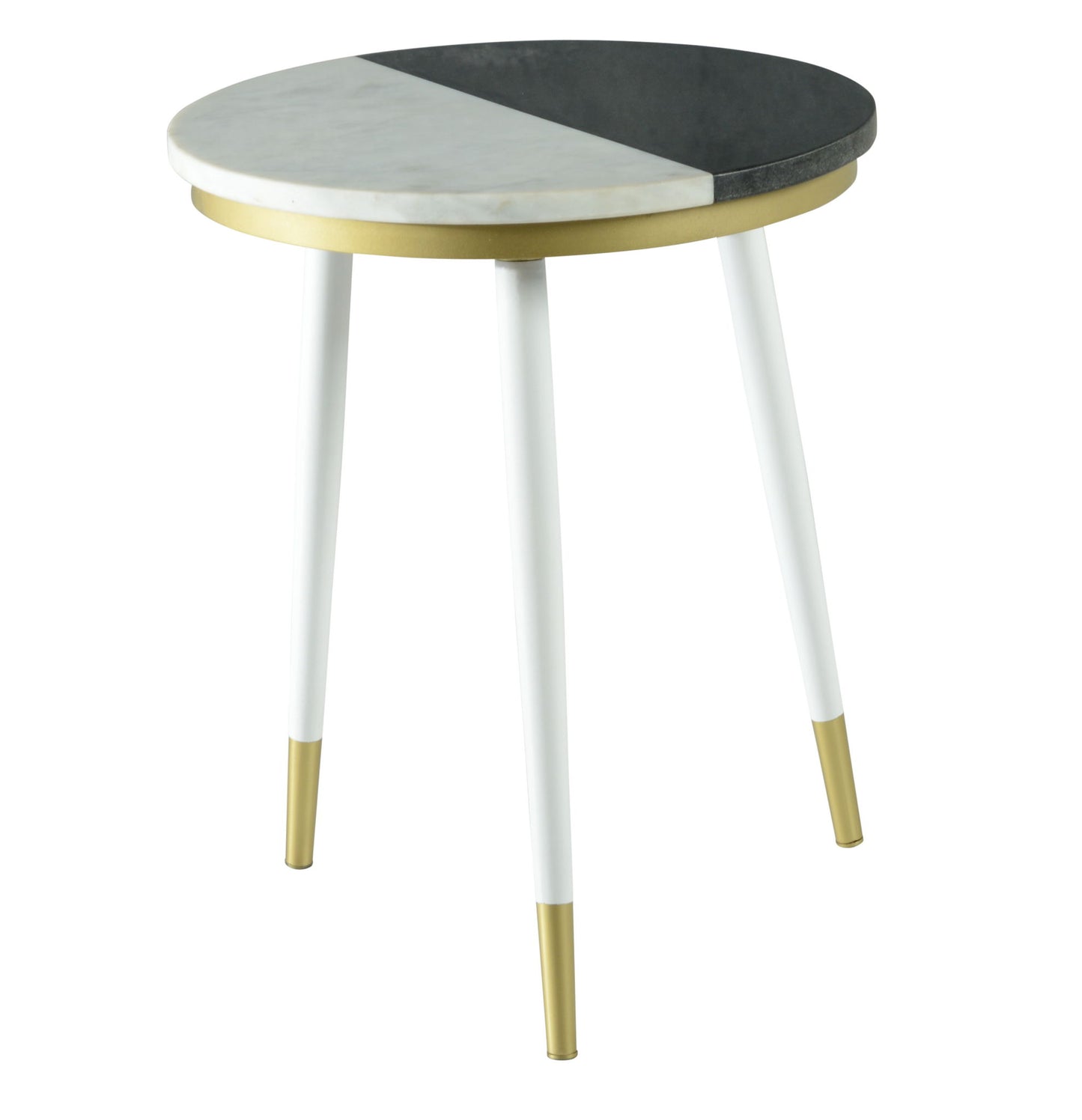 Taj - Marble Top Nesting Tables - White - Hornell Furniture Outlet