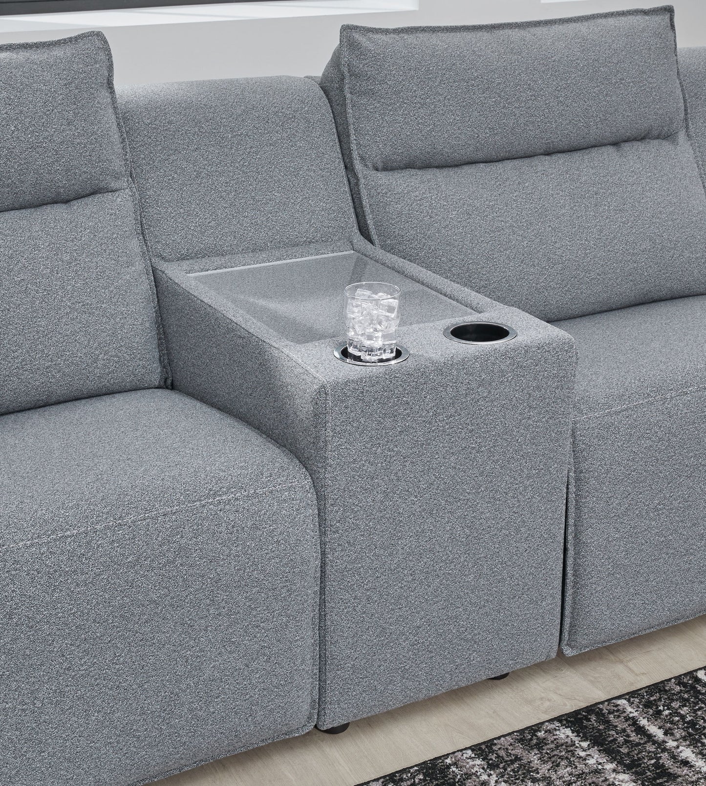 ModMax II - Salt And Pepper - Reclining Sectional - Hornell Furniture Outlet