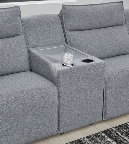 ModMax II - Salt And Pepper - Reclining Sectional - Hornell Furniture Outlet