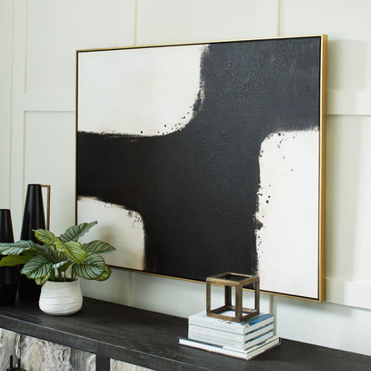 Reighlea - Black / White - Wall Art - Hornell Furniture Outlet