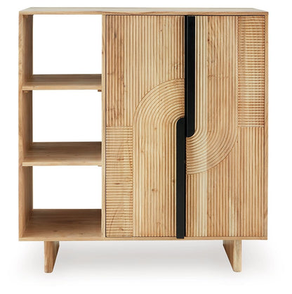 Kierwell - Natural - Accent Cabinet - Hornell Furniture Outlet