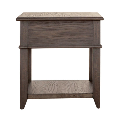 Mill Creek - Drawer End Table - Dark Brown - Hornell Furniture Outlet