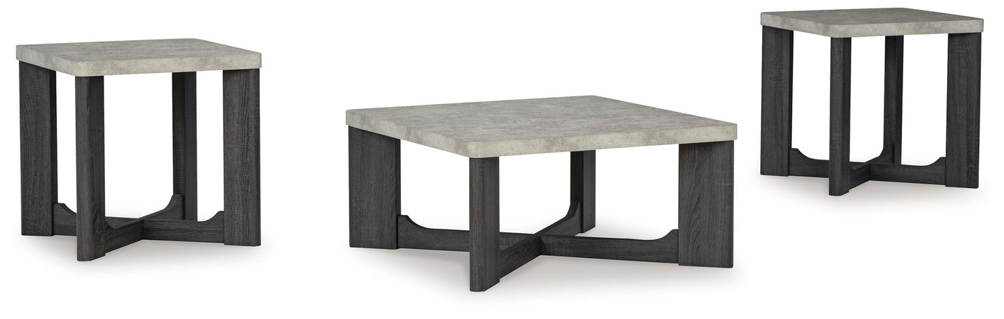 Sharstorm - Two - tone Gray - Occasional Table Set (Set of 3) - Hornell Furniture Outlet