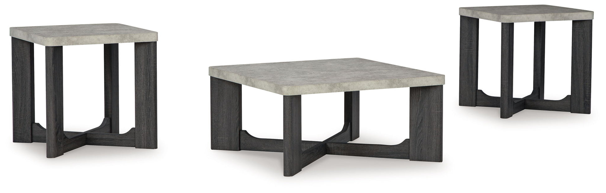 Sharstorm - Two - tone Gray - Occasional Table Set (Set of 3) - Hornell Furniture Outlet
