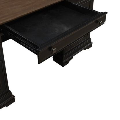 Meritage - Jr Executive Desk - Black - Hornell Furniture Outlet