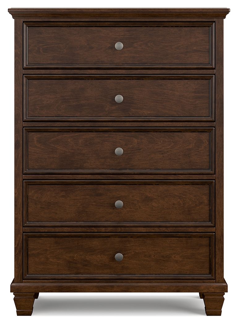 Danabrin - Brown - Five Drawer Chest - Hornell Furniture Outlet